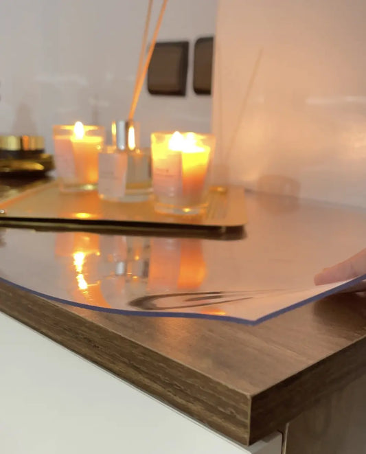 غطاء الطاولة المقاوم للسوائل و الخدوش Nappe Transparente En Pvc